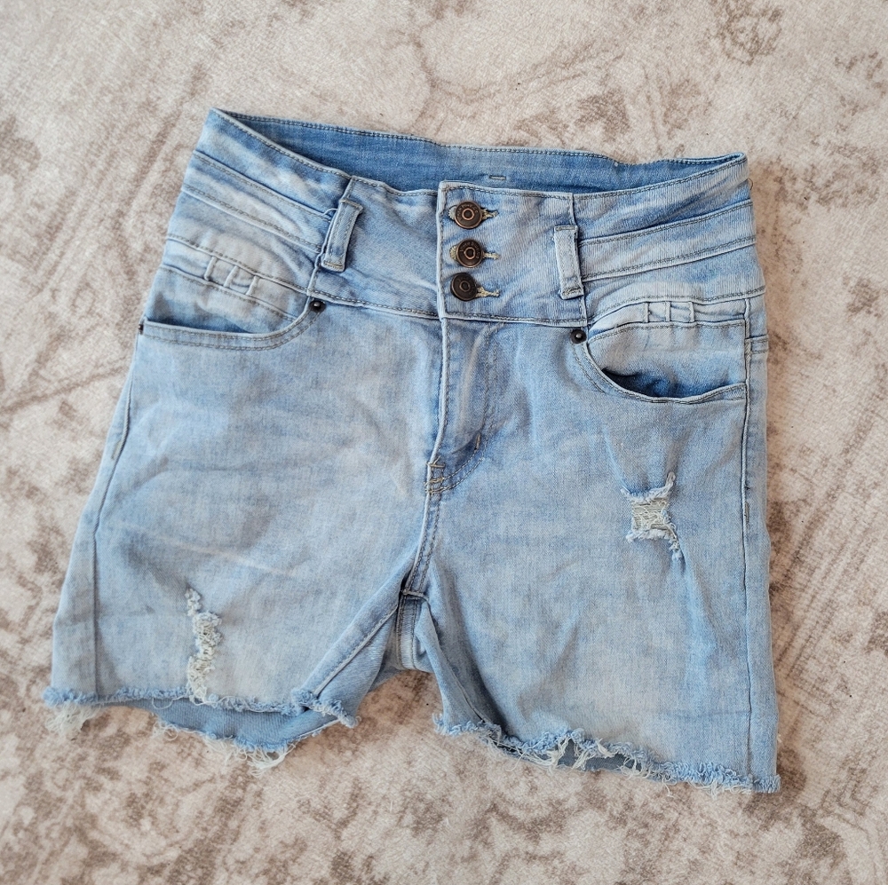 Vince Blue Co Juniors Light‎ Wash Denim Cut Off Shorts Size 5